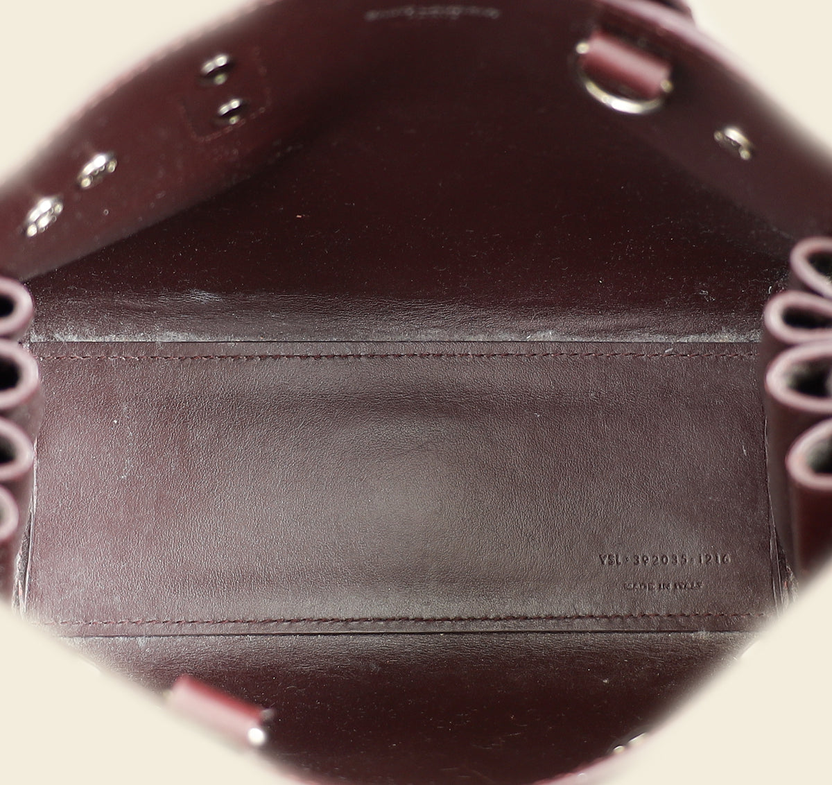 YSL Rouge Legion Sac De Jour Nano Crocodile Embossed Bag