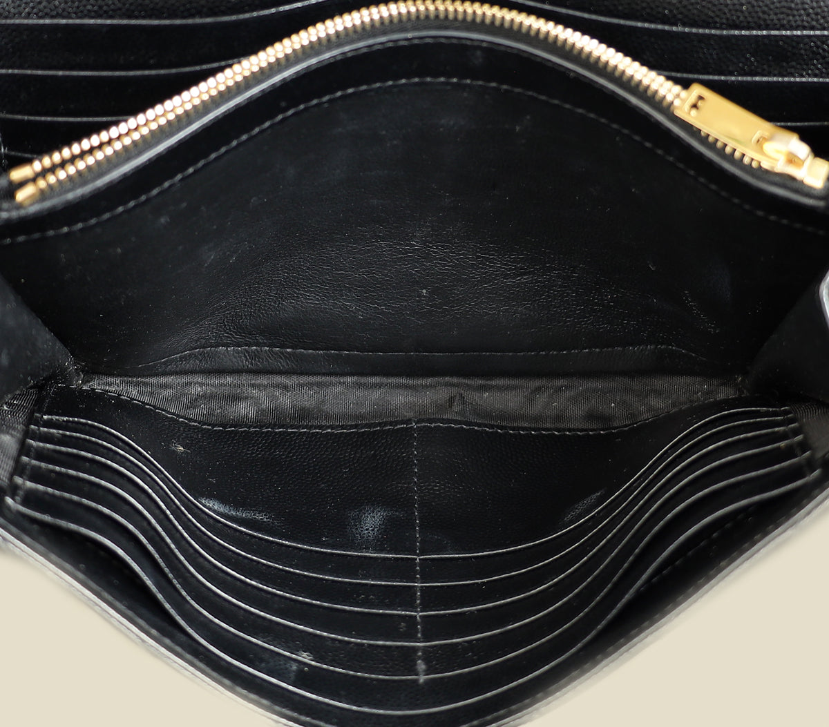 YSL Black Cassandre Wallet On Chain