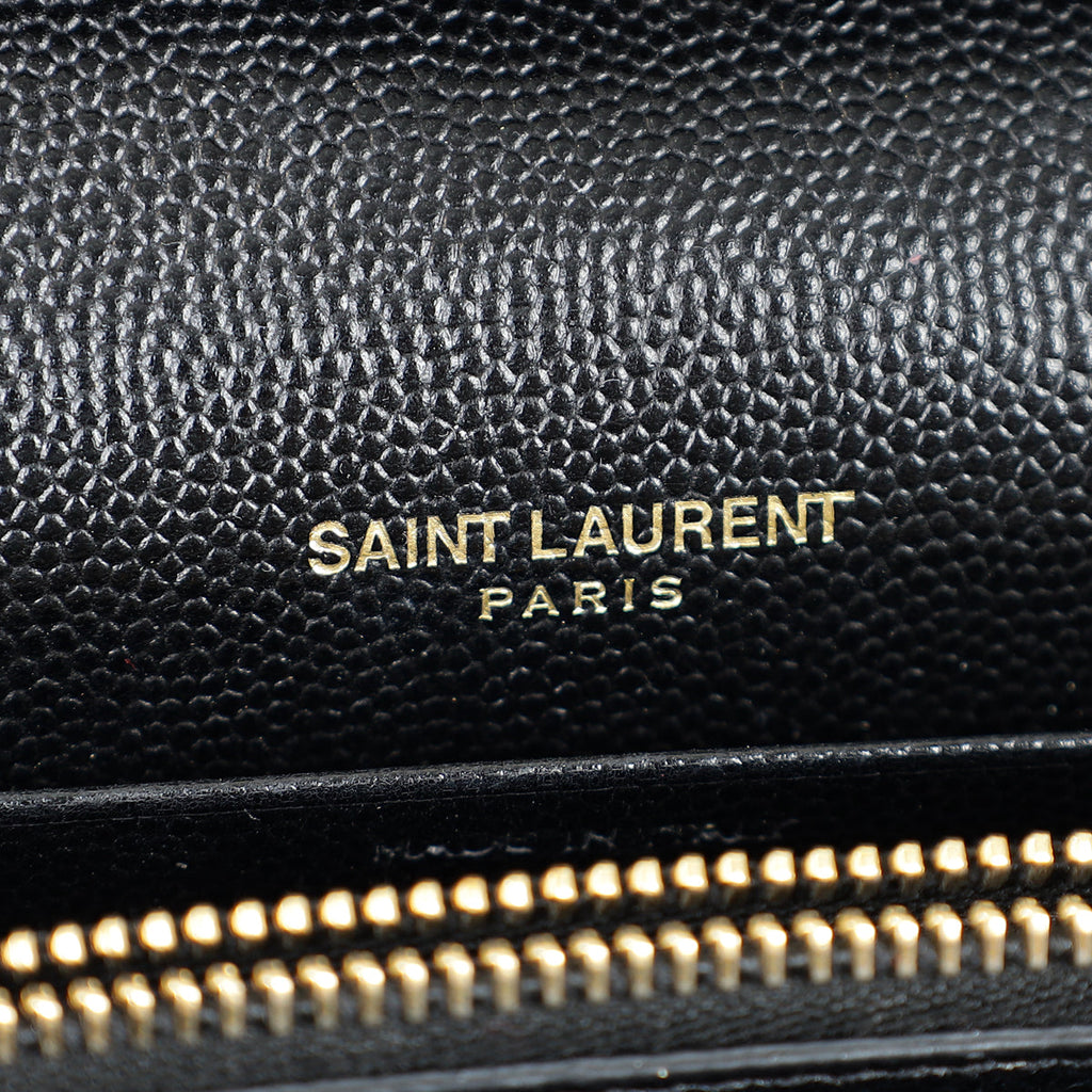YSL Black Cassandre Wallet On Chain