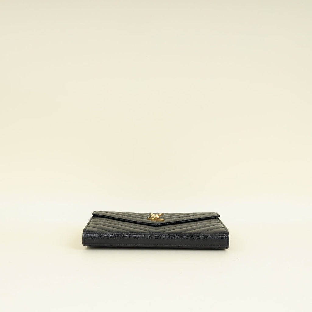 YSL Black Cassandre Wallet On Chain