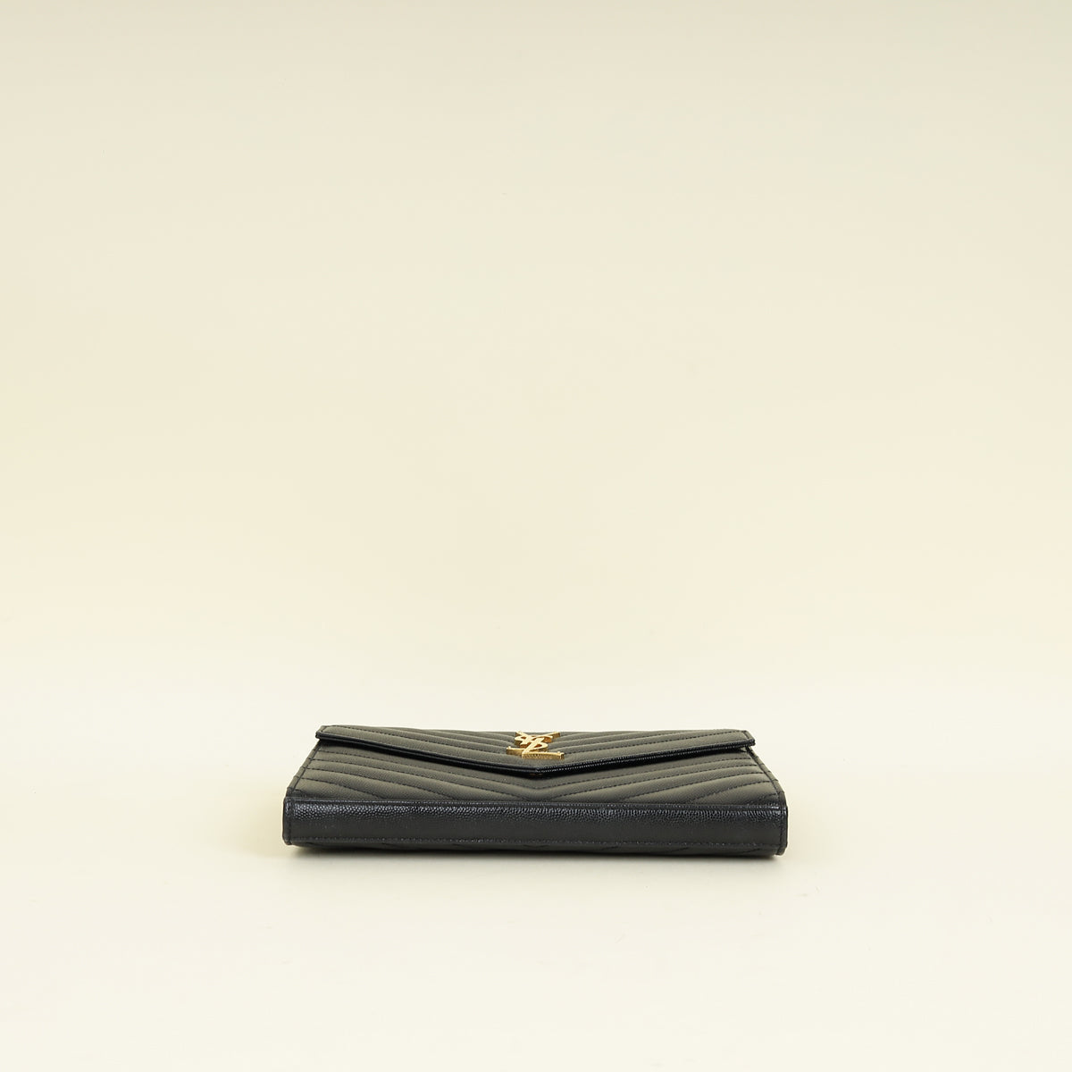 YSL Black Cassandre Wallet On Chain