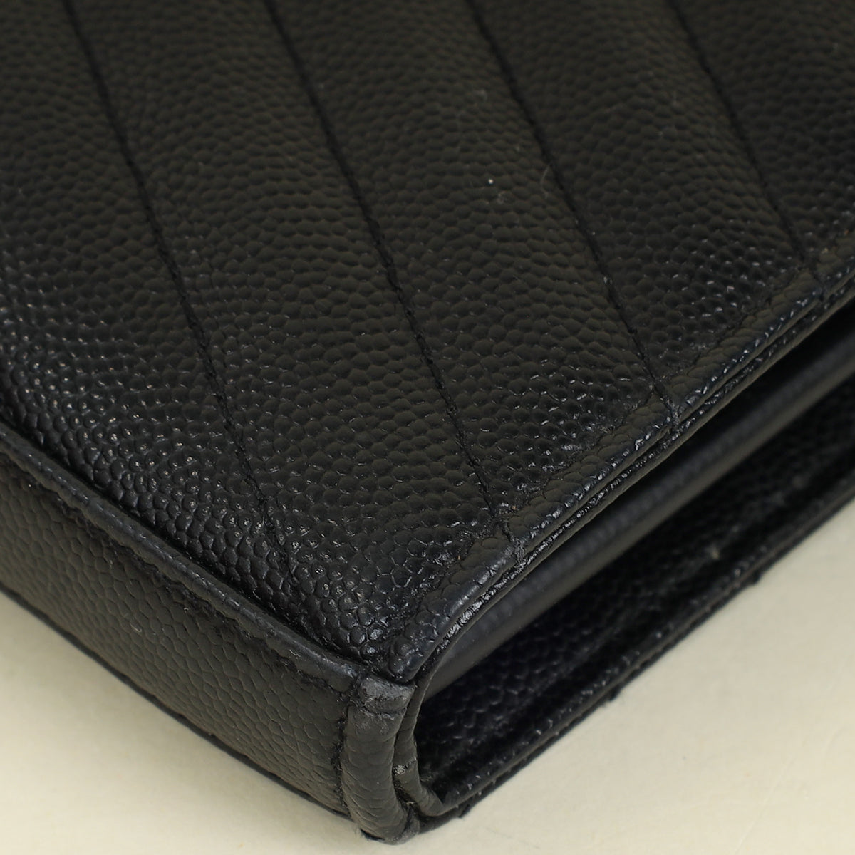YSL Black Cassandre Wallet On Chain