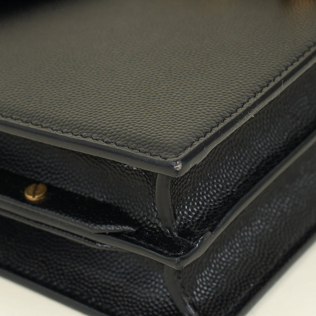 YSL Black Cassandre Flap Medium Chain Bag