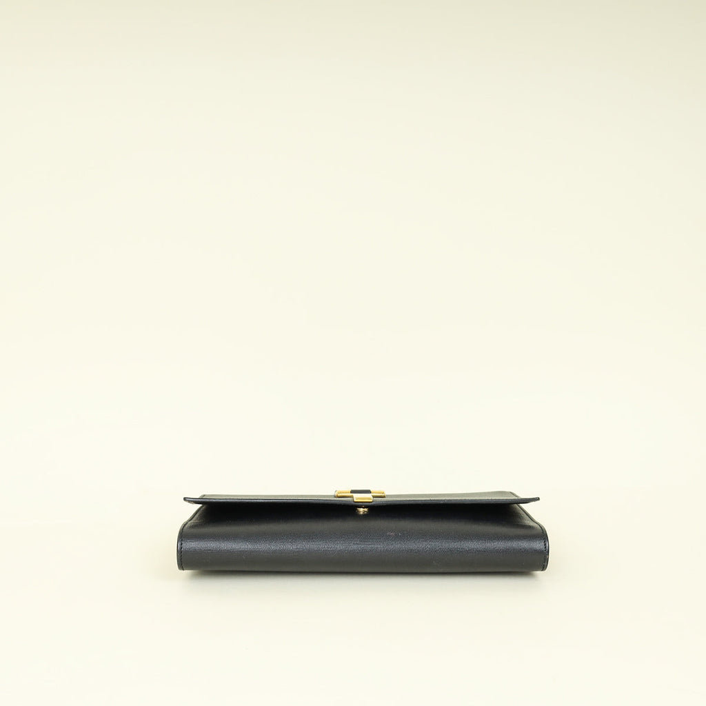 YSL Black Y Ligne Clutch