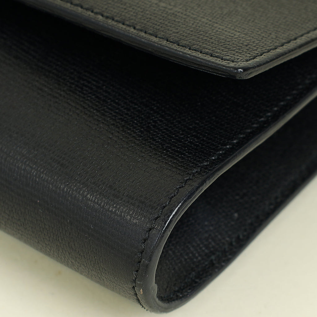 YSL Black Y Ligne Clutch