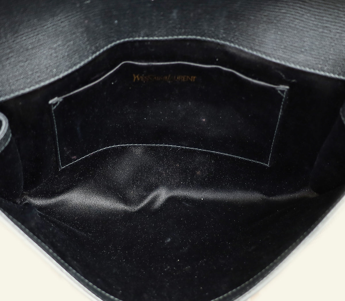 YSL Black Y Ligne Clutch