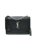 YSL Black Sunset Medium Bag