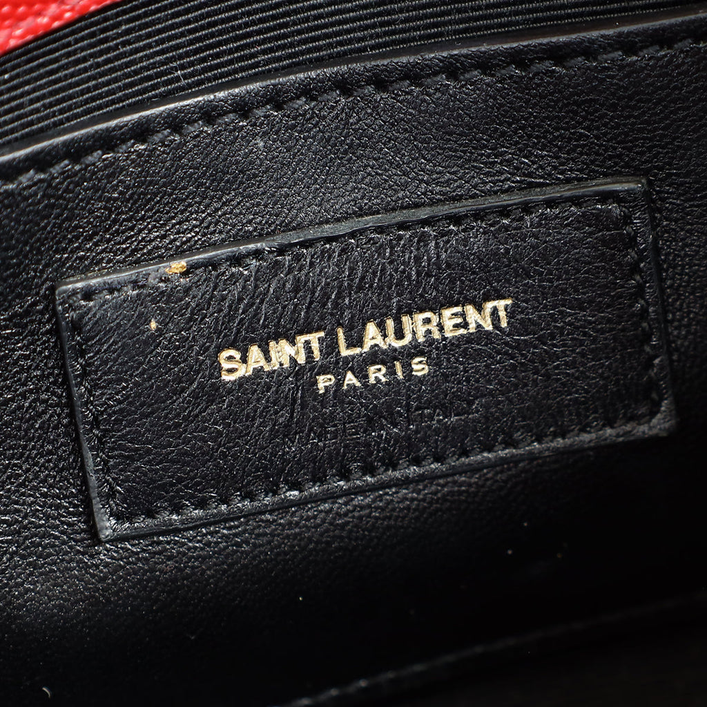 YSL Red Monogram Kate Satchel Chain Shoulder Bag