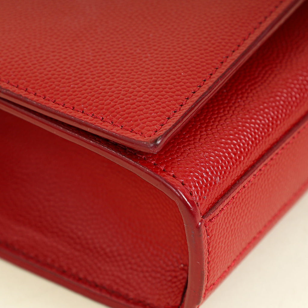 YSL Red Monogram Kate Satchel Chain Shoulder Bag