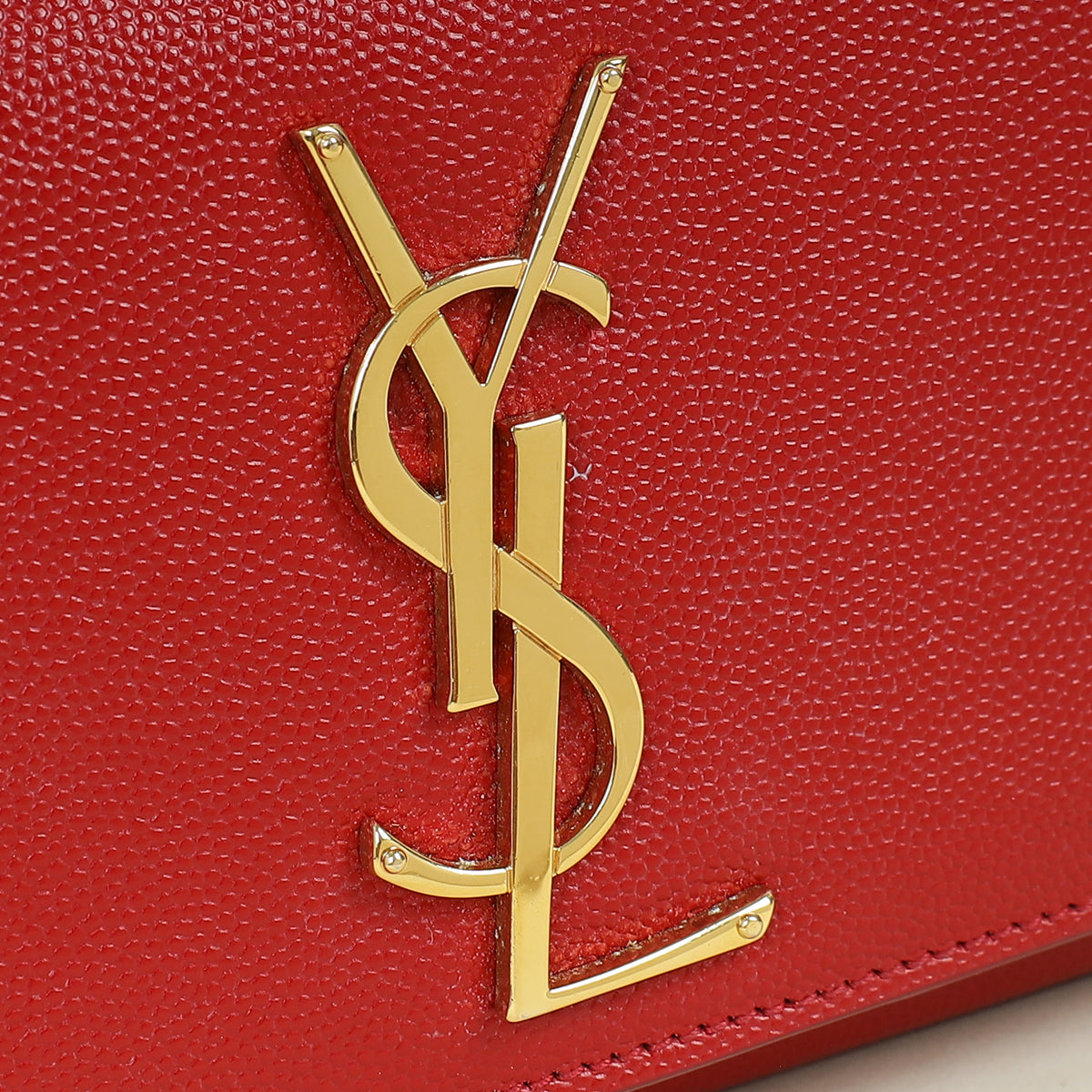YSL Red Monogram Kate Satchel Chain Shoulder Bag