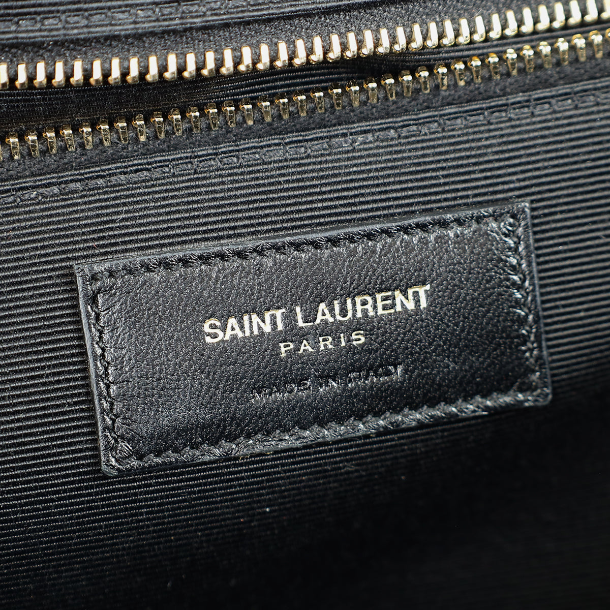 YSL Indigo Blue Monogram Envelope Chevron Large Satchel Bag