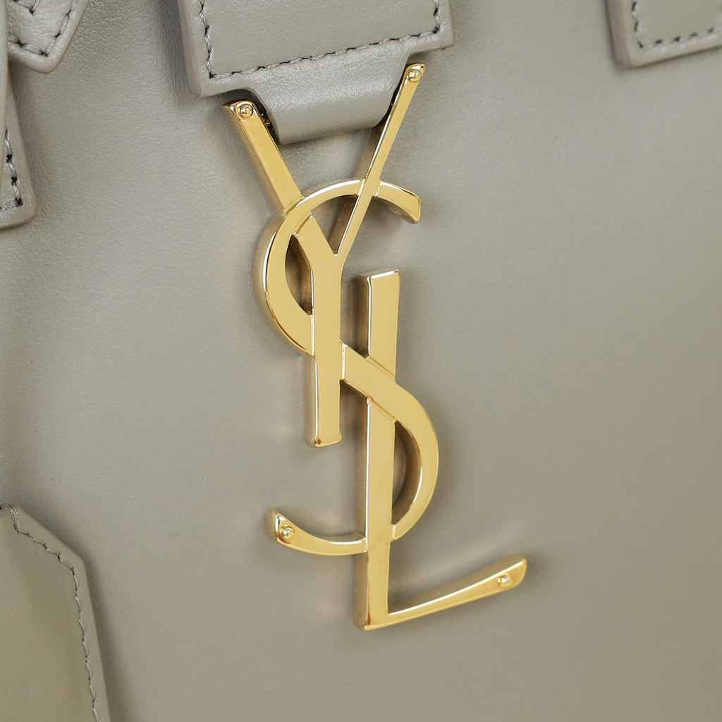 YSL Grey Baby Monogram Cabas Bag