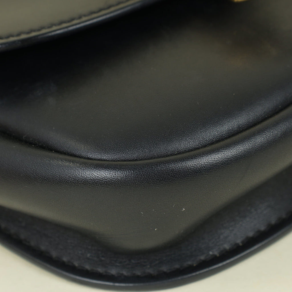 YSL Black Kaia Flap Satchel Bag