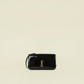 YSL Black Cassandre Phone Holder w/ Chain