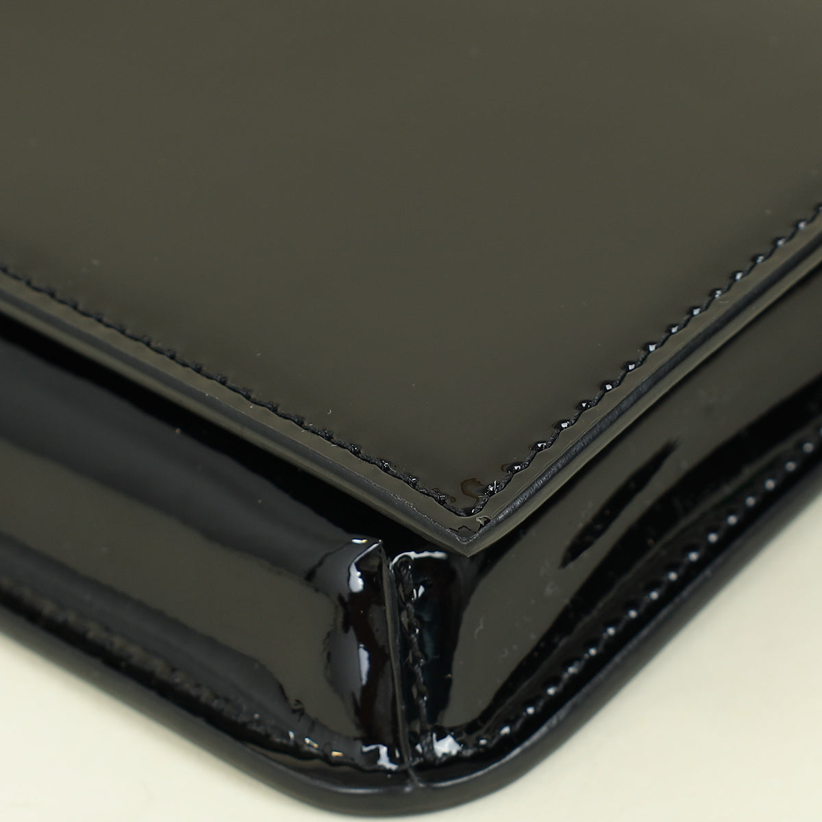 YSL Black Cassandre Phone Holder w/ Chain