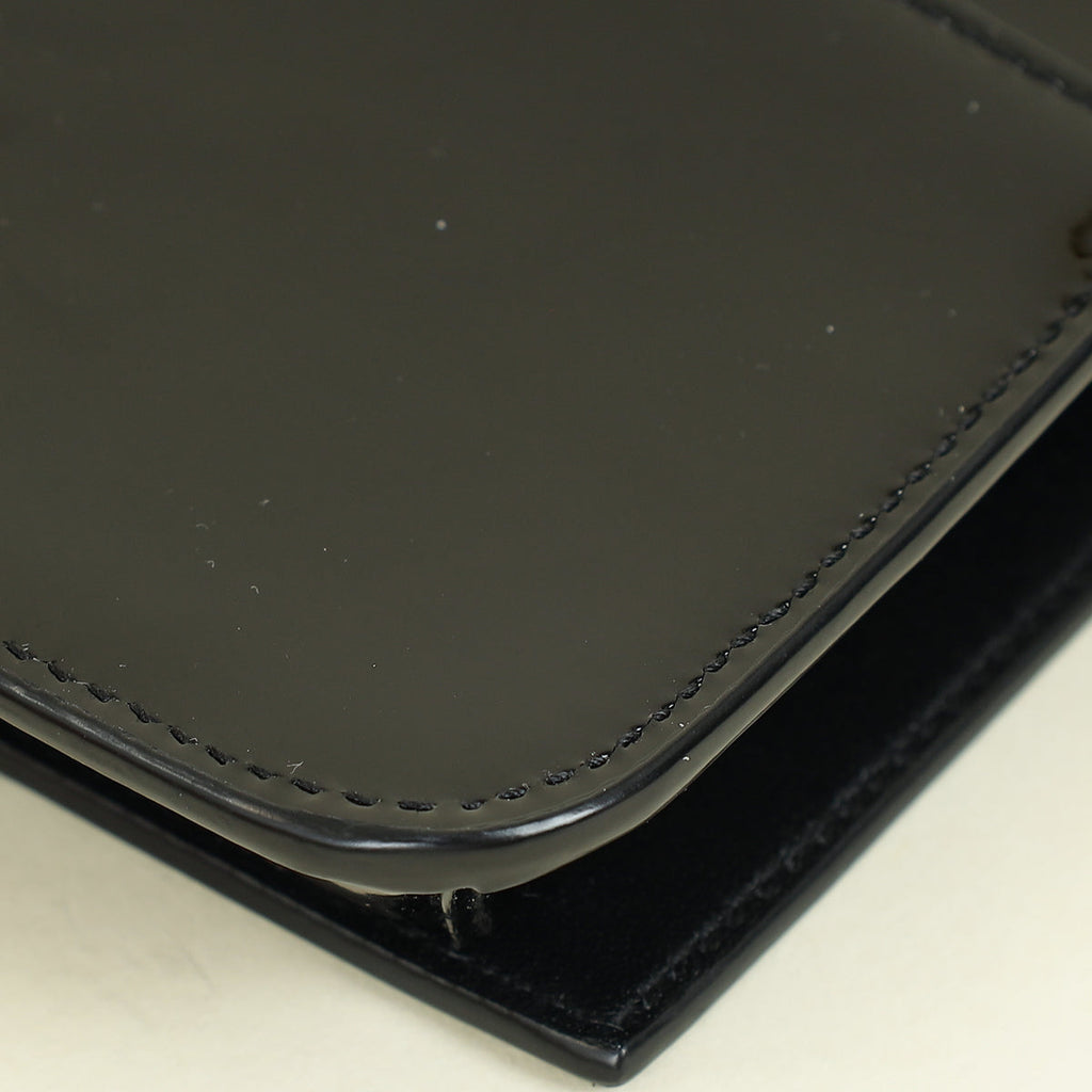 YSL Black Cassandre Phone Holder w/ Chain