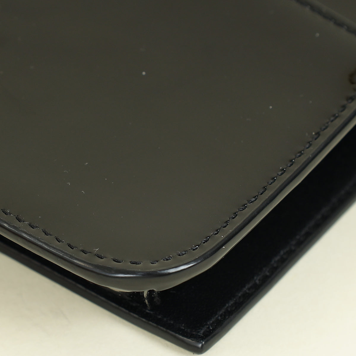 YSL Black Cassandre Phone Holder w/ Chain