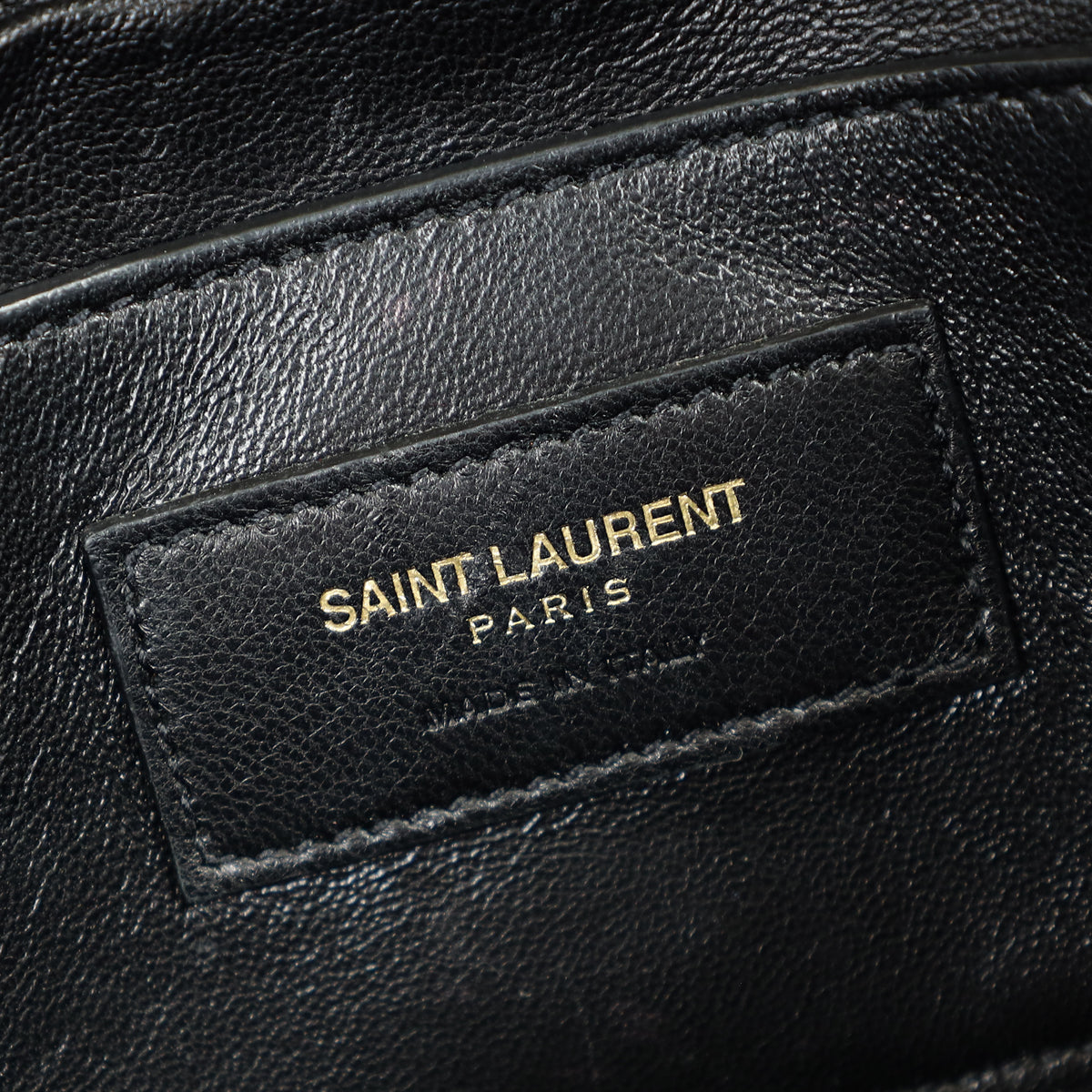 YSL Black Chevron Satchel Flap Medium Shoulder Bag