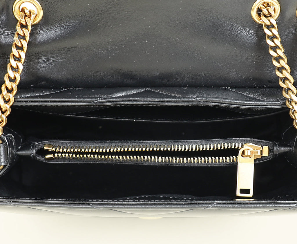 YSL Black Loulou Small Flap Shoulder Bag