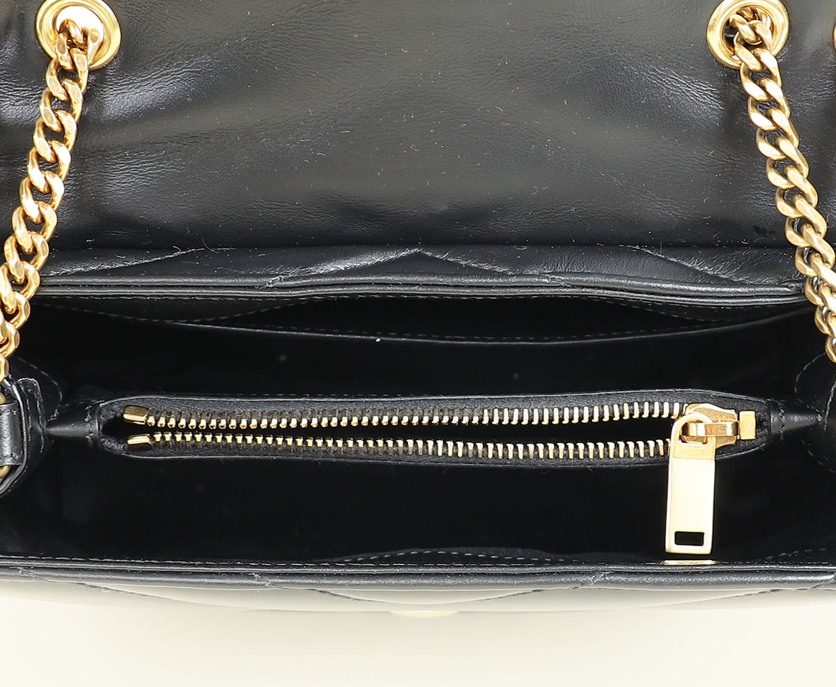 YSL Black Loulou Small Flap Shoulder Bag