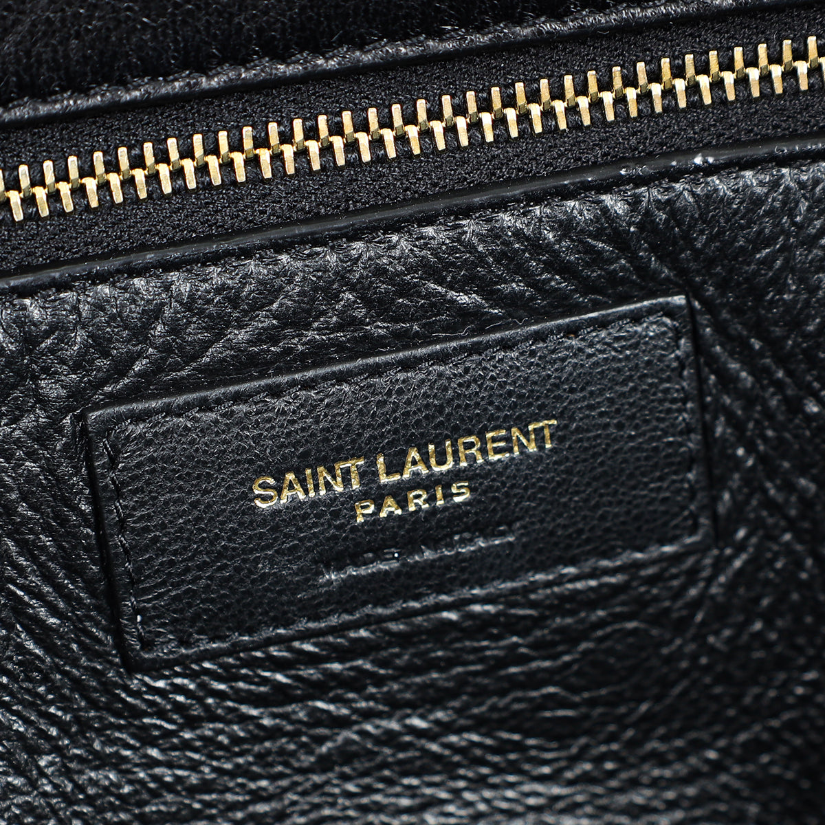 YSL Black Sade Envelope Quilted Large Clutch