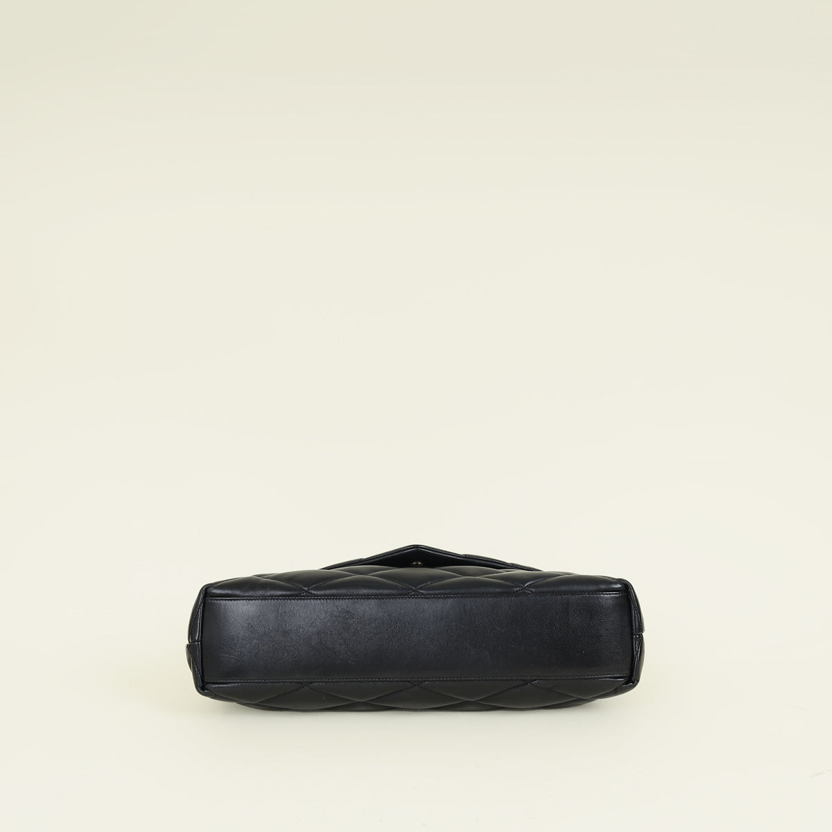 YSL Black Sade Envelope Quilted Large Clutch