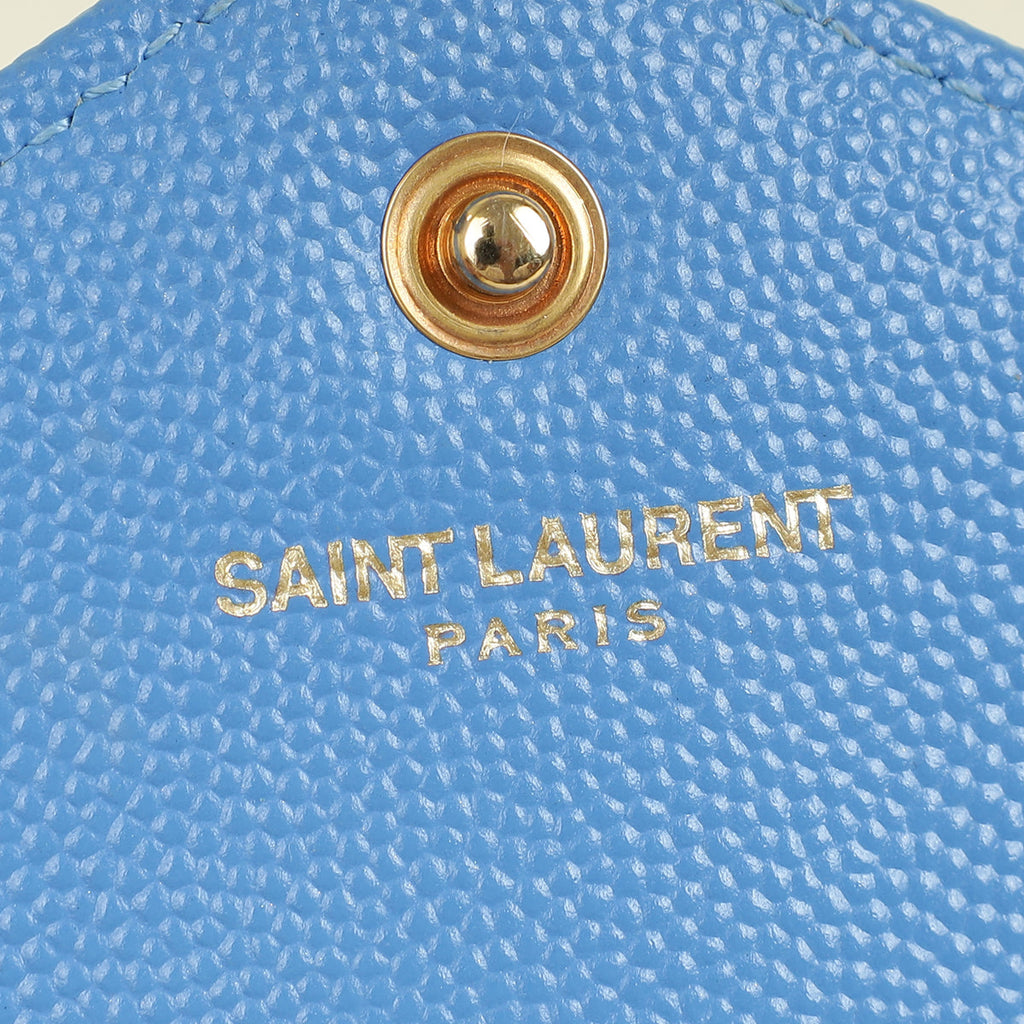YSL Blue Cassandre Classic Wallet On Chain