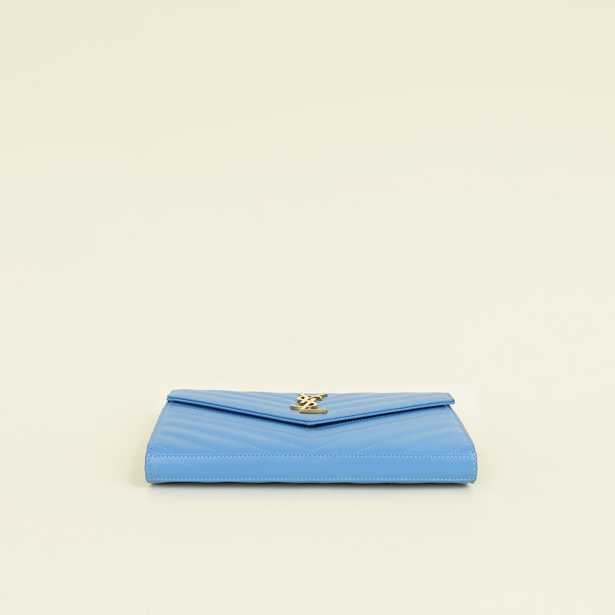 YSL Blue Cassandre Classic Wallet On Chain
