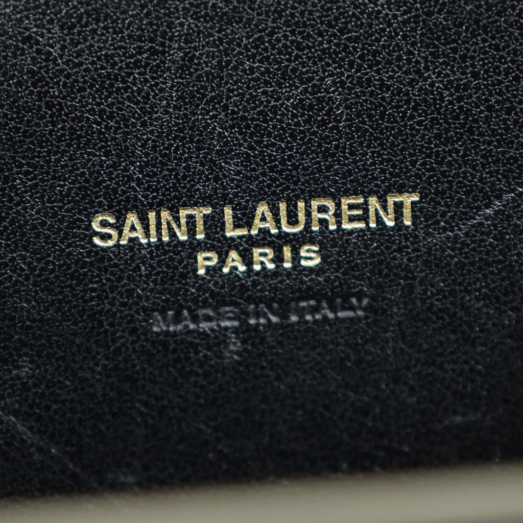YSL Black Croco Embossed Sac De Jour Nano Bag