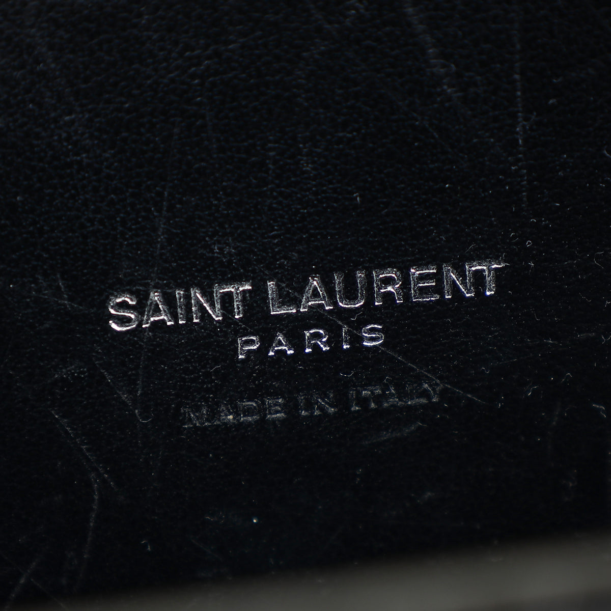 YSL Black Sac De Jour Crocodile Embossed Nano Bag