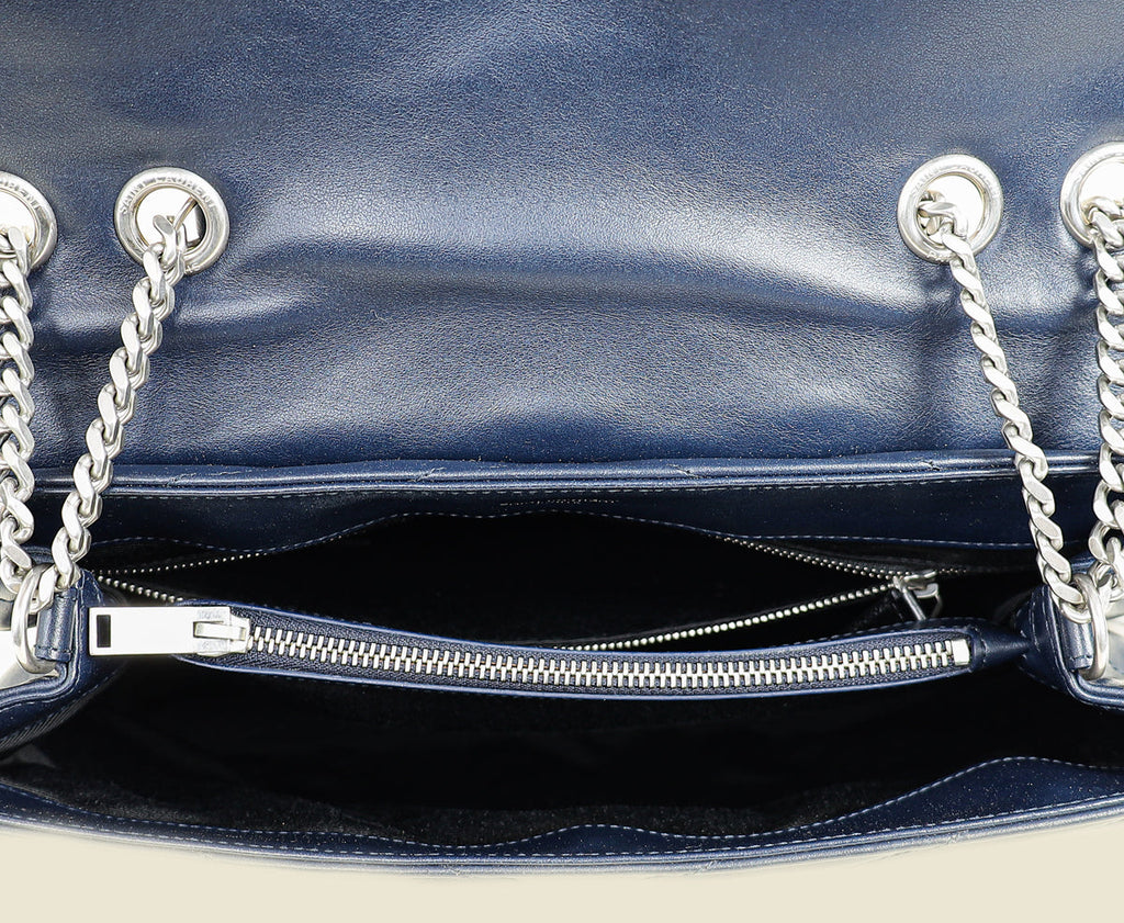 YSL Blue Loulou Medium Bag