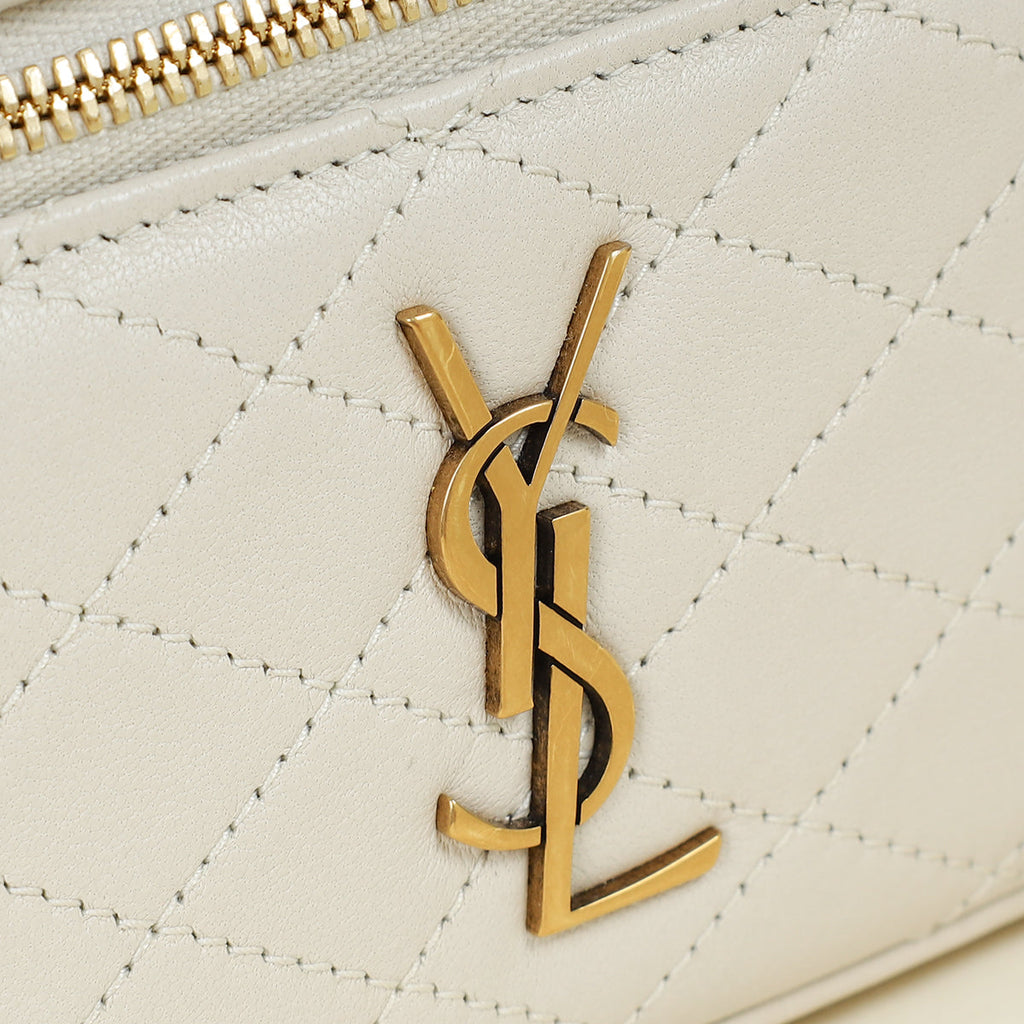 YSL Black Vintage Gaby Medium Vanity Case