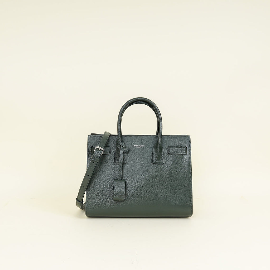 YSL Emerald Green Sac De Jour Baby Bag