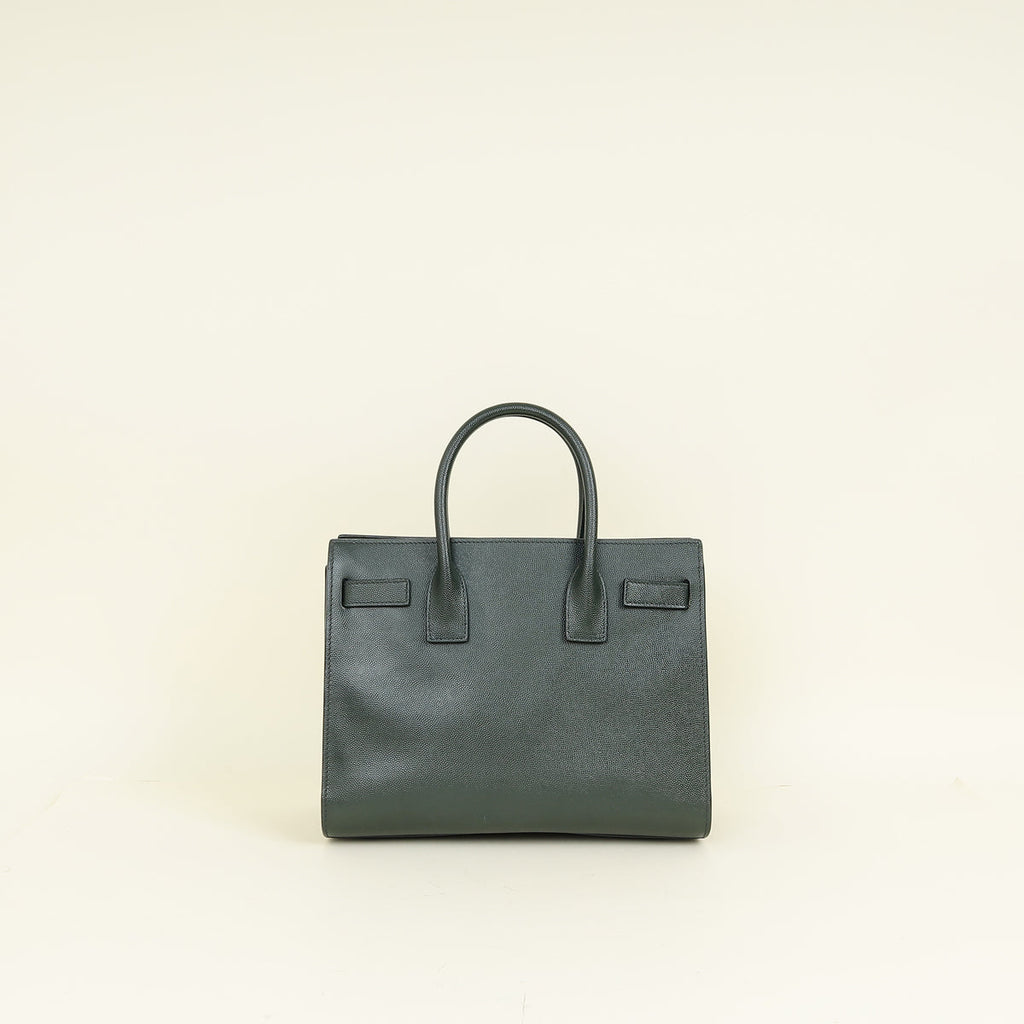 YSL Emerald Green Sac De Jour Baby Bag