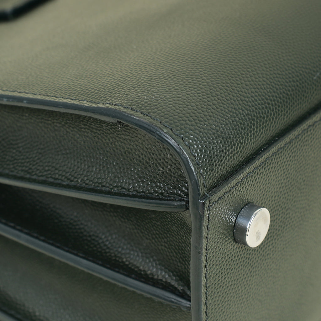 YSL Emerald Green Sac De Jour Baby Bag