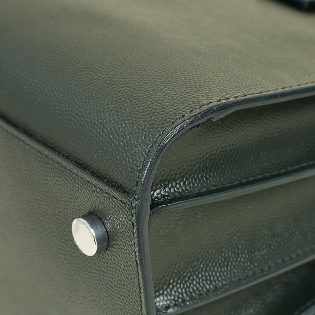 YSL Emerald Green Sac De Jour Baby Bag