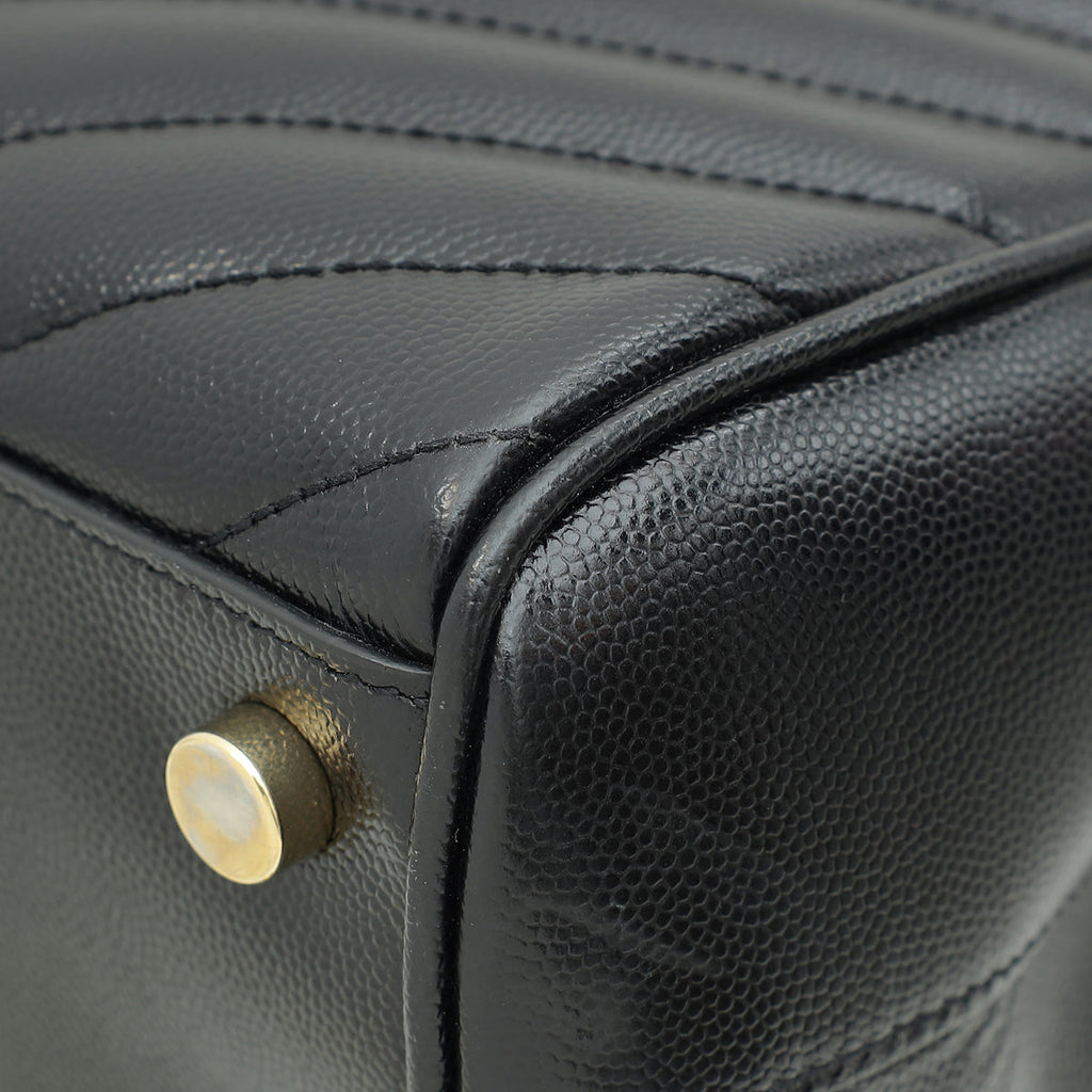 YSL Black Monogram Shopping Tote Large Bag