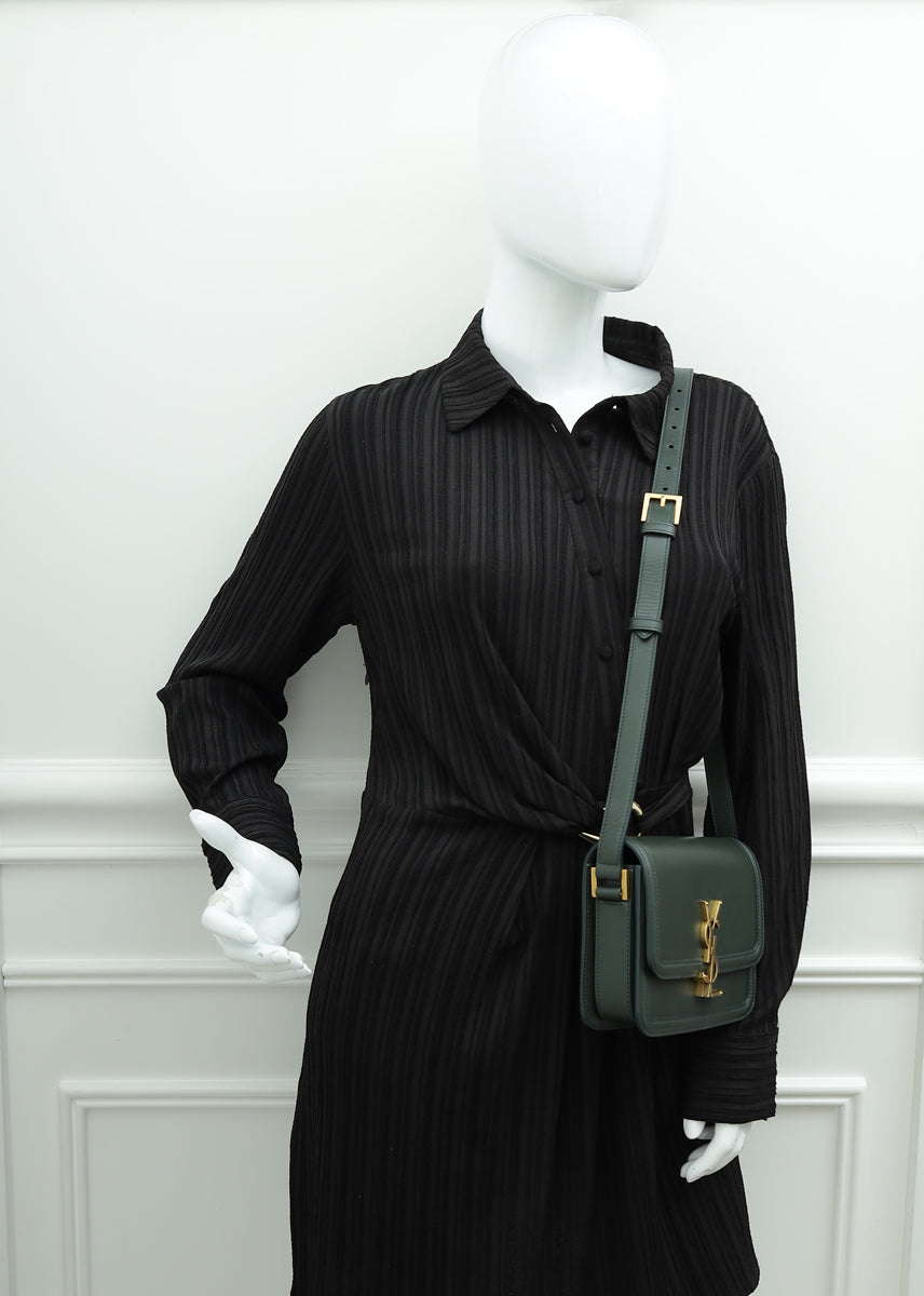YSL Dark Olive Solferino Small Crossbody Bag