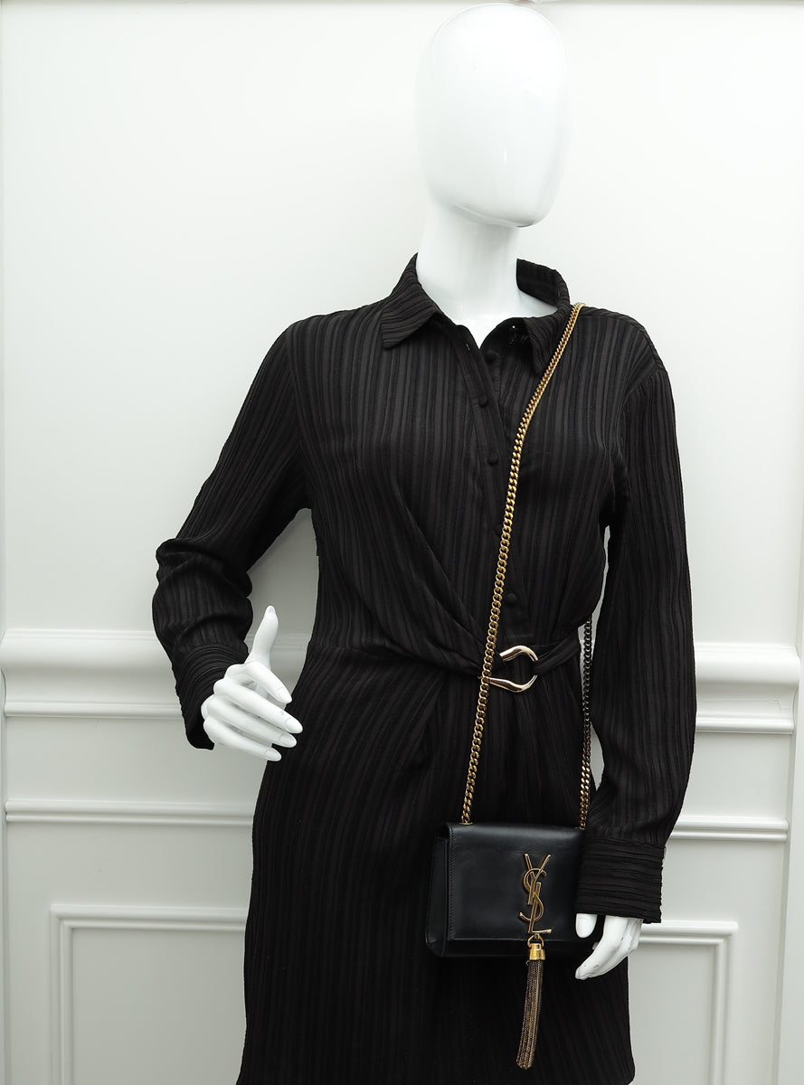 YSL Black Small Kate Tassel Bag