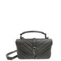 YSL Graphite Brown Monogram College Chain Wallet Bag