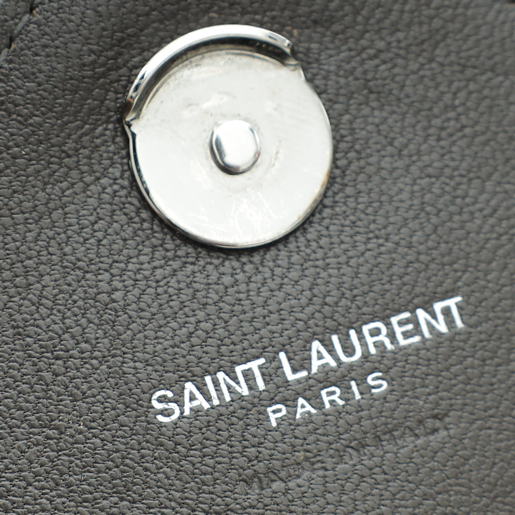 YSL Graphite Brown Monogram College Chain Wallet Bag