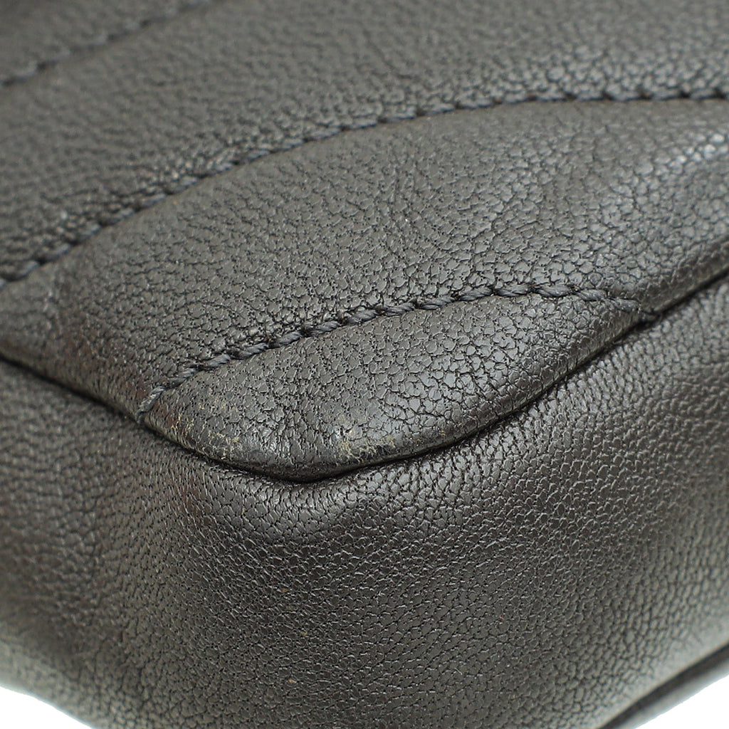 YSL Graphite Brown Monogram College Chain Wallet Bag