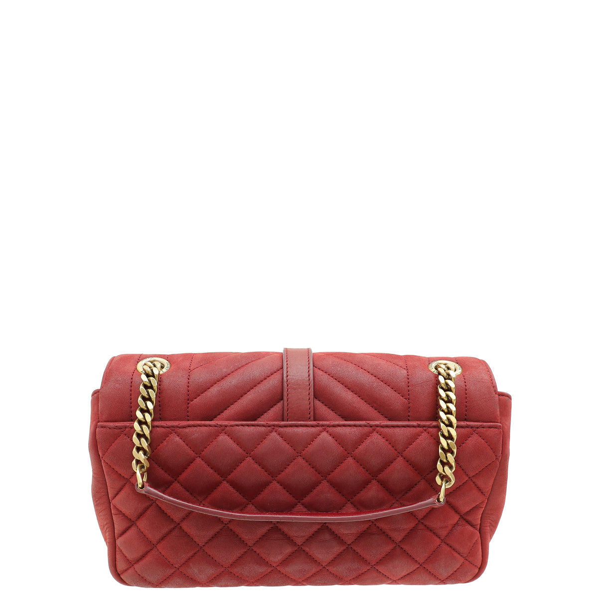 YSL Red Chevron Soft Envelope Medium College Bag