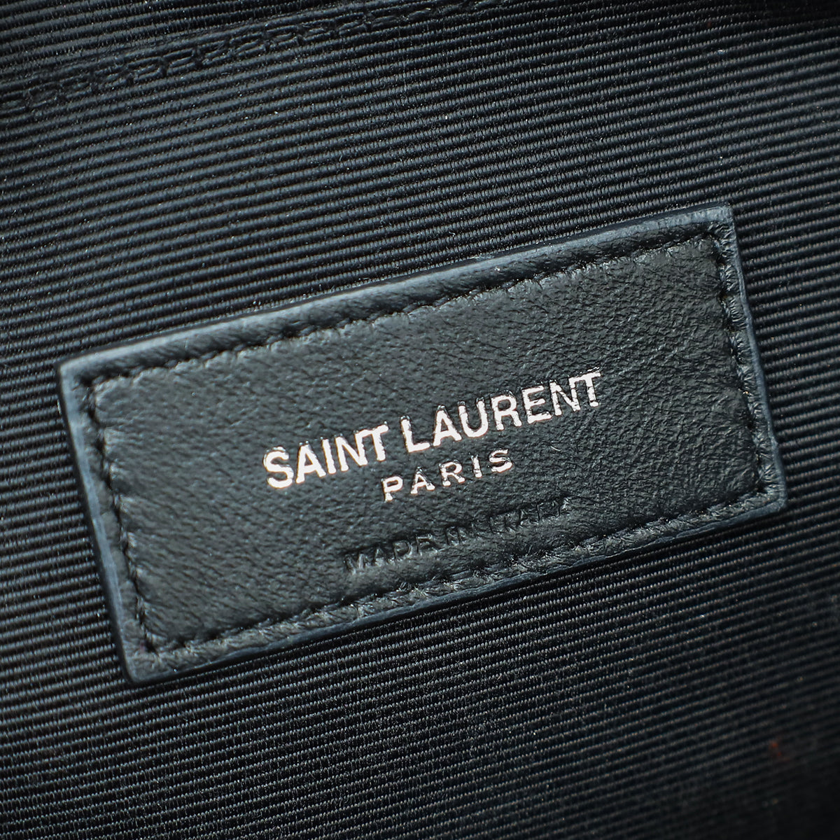 YSL Black Cassandre Chevron Tablet Pouch