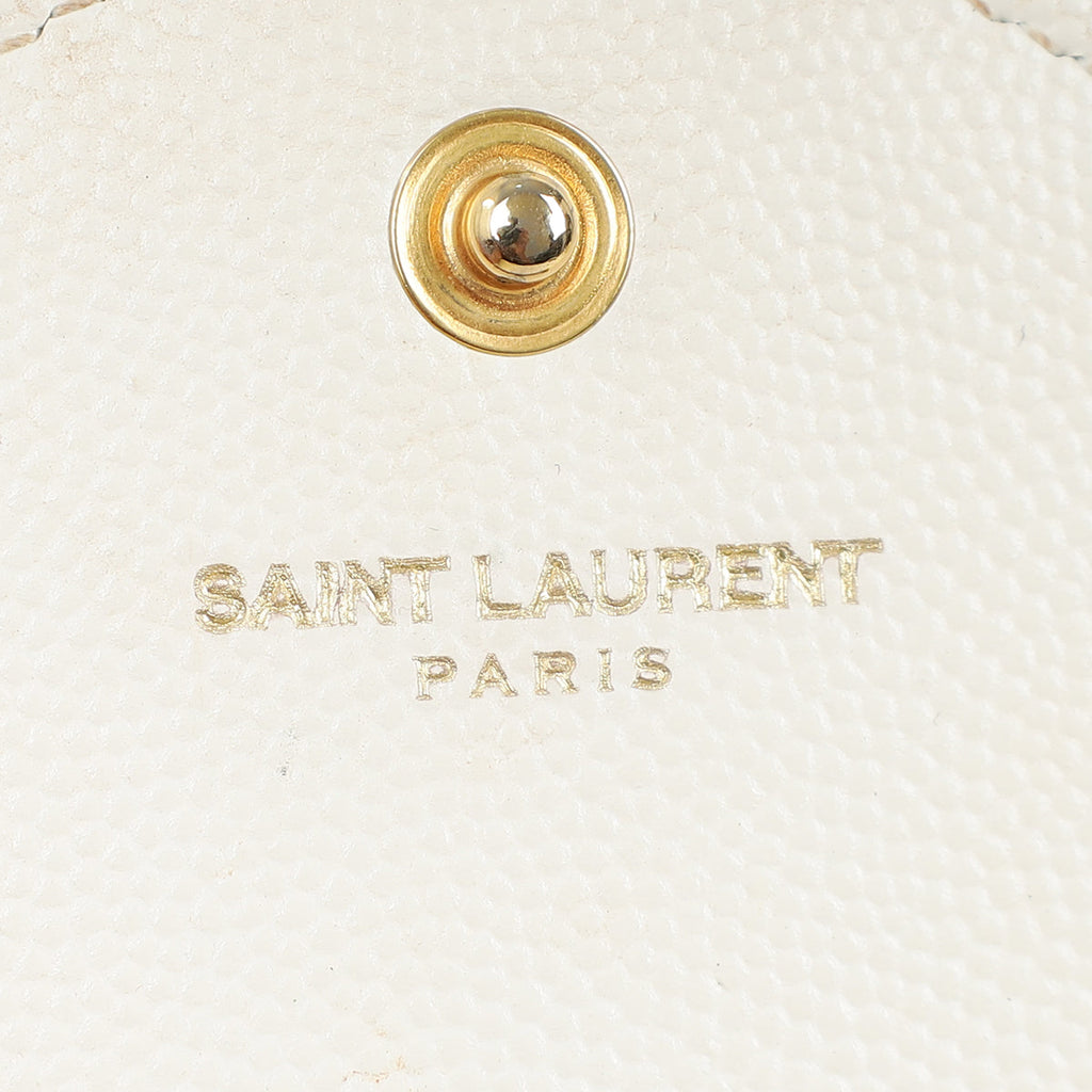 YSL Vintage Blanc Cassandre Wallet On Chain