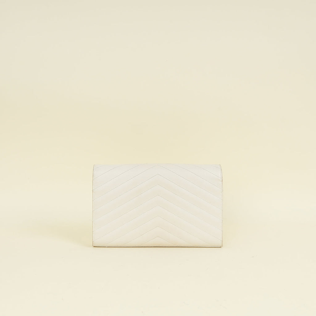 YSL Vintage Blanc Cassandre Wallet On Chain