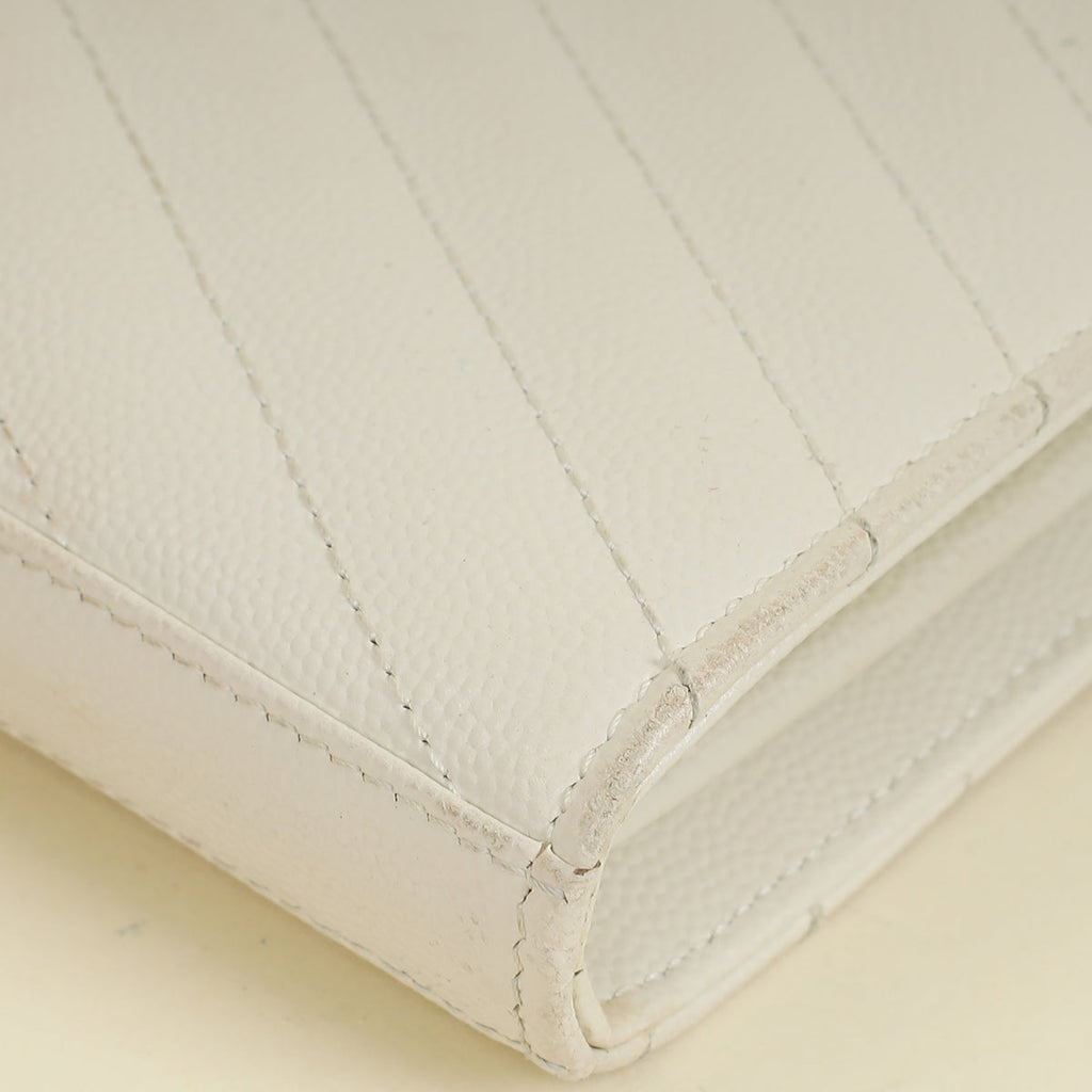YSL Vintage Blanc Cassandre Wallet On Chain