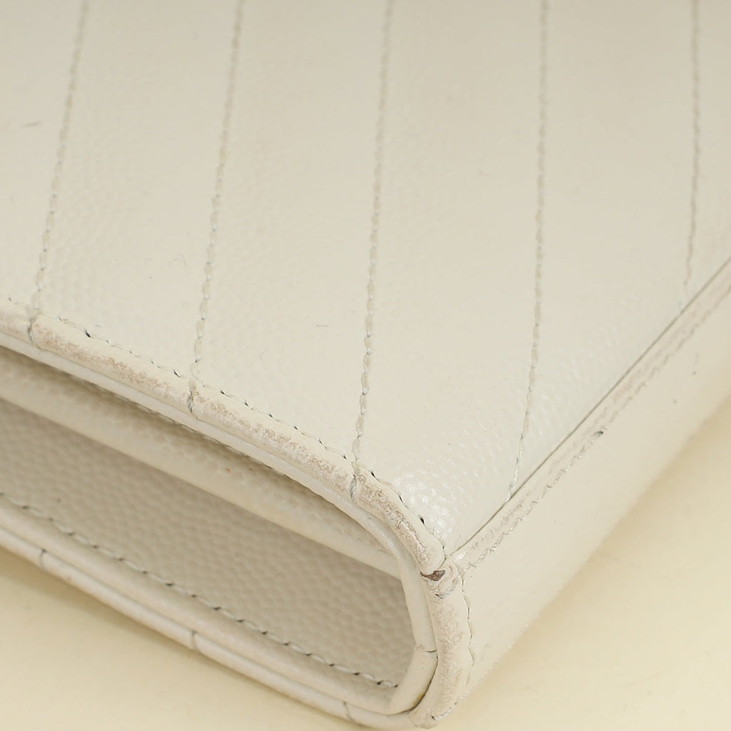 YSL Vintage Blanc Cassandre Wallet On Chain