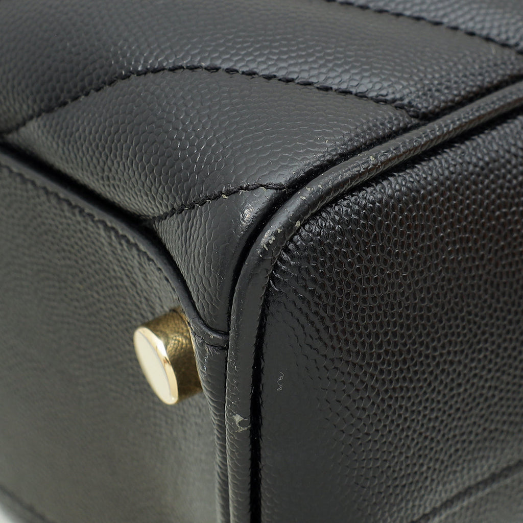 YSL Black Monogram Shopping Tote Large Bag