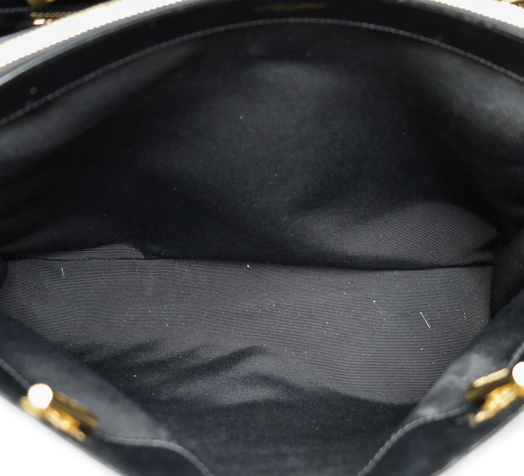 YSL Black Monogram Shopping Tote Large Bag